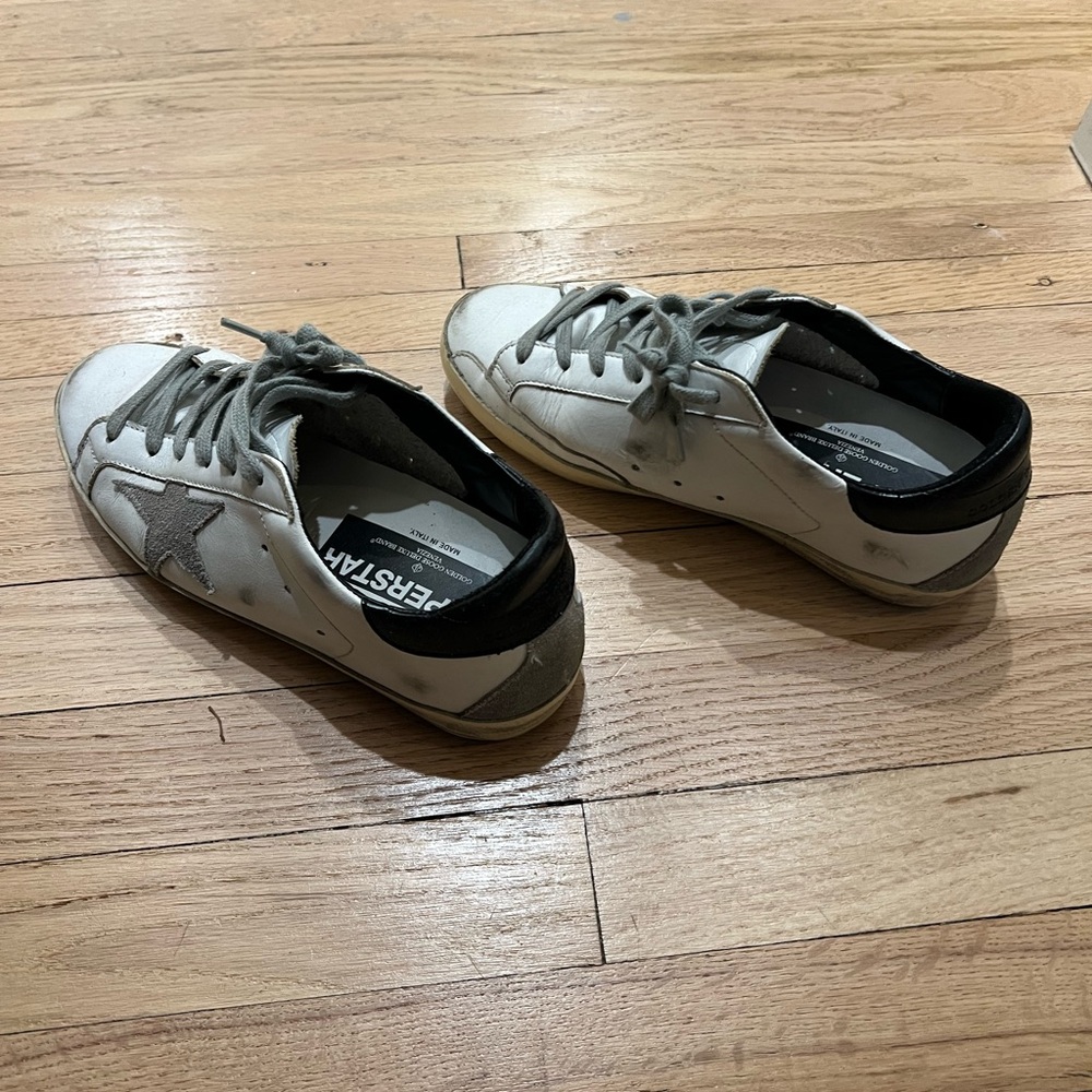 Golden Goose White and Gray Sneakers - Picture 4 of 8